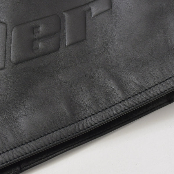 JIL SANDER ジルサンダー レザーベスト ジレ J21FB0111 J07145 ブラック レザー ライトアウター ダブルジップ シルバー金具 美品 中古 4a003317