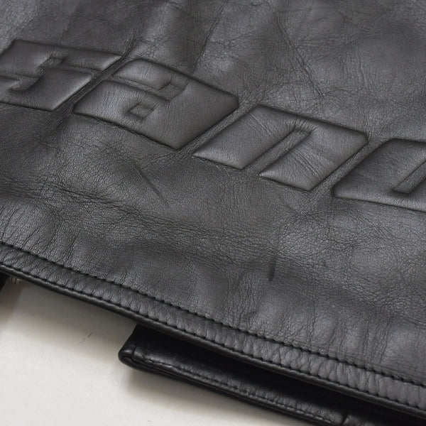 JIL SANDER ジルサンダー レザーベスト ジレ J21FB0111 J07145 ブラック レザー ライトアウター ダブルジップ シルバー金具 美品 中古 4a003317