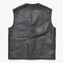 画像をギャラリービューアに読み込む, JIL SANDER ジルサンダー レザーベスト ジレ J21FB0111 J07145 ブラック レザー ライトアウター ダブルジップ シルバー金具 美品 中古 4a003317