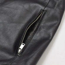 画像をギャラリービューアに読み込む, JIL SANDER ジルサンダー レザーベスト ジレ J21FB0111 J07145 ブラック レザー ライトアウター ダブルジップ シルバー金具 美品 中古 4a003317