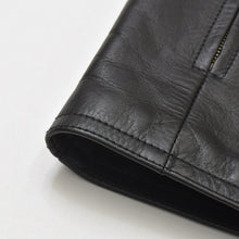 画像をギャラリービューアに読み込む, JIL SANDER ジルサンダー レザーベスト ジレ J21FB0111 J07145 ブラック レザー ライトアウター ダブルジップ シルバー金具 美品 中古 4a003317