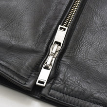 画像をギャラリービューアに読み込む, JIL SANDER ジルサンダー レザーベスト ジレ J21FB0111 J07145 ブラック レザー ライトアウター ダブルジップ シルバー金具 美品 中古 4a003317