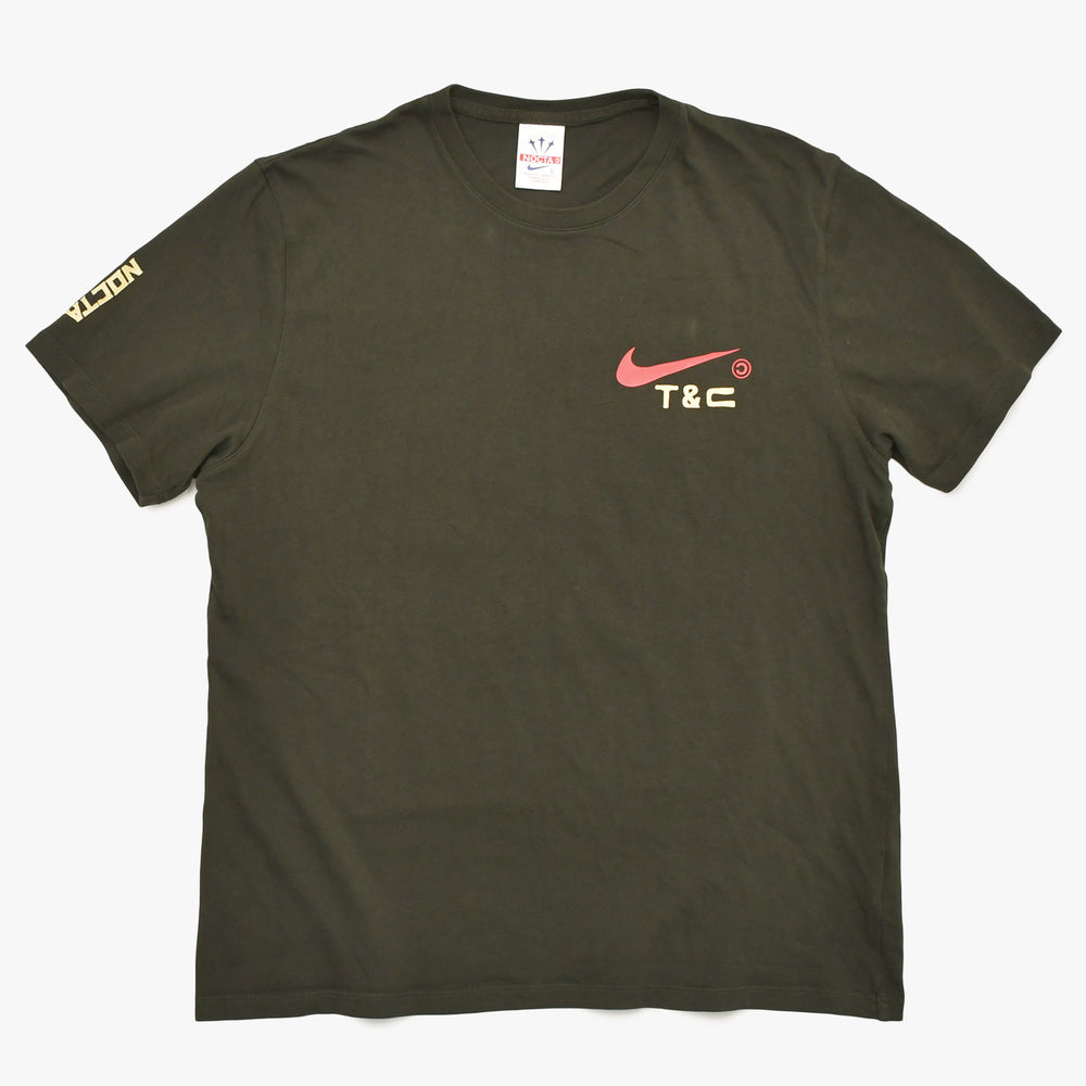 極美品 NIKE ナイキ × NOCTA ノクタ ×CPFM 半袖Tシャツ サイズL カーキ コットン 中古 4a003319