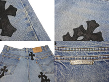 画像をギャラリービューアに読み込む, 新品未使用 CHROME HEARTS × Levi's クロムハーツ リーバイス クロスパッチ デニム スカート インディゴブルー ブラック サイズ26 中古 4b003354