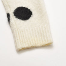 画像をギャラリービューアに読み込む, STUSSY ステューシー 23FW Dice Fuzzy Crew ダイス ファジー クルー モヘアニットセーター サイズL ホワイト ブラック 美品 中古 4a003403
