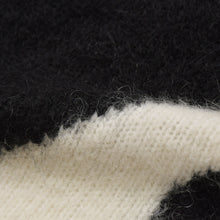 画像をギャラリービューアに読み込む, STUSSY ステューシー 23FW Dice Fuzzy Crew ダイス ファジー クルー モヘアニットセーター サイズL ホワイト ブラック 美品 中古 4a003403