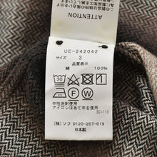 画像をギャラリービューアに読み込む, uniform experiment ユニフォームエクスペリメント FADE SHIRT 長袖シャツ オンブレチェック柄 オゾン加工 ブラウン UE-242042 美品 中古 4a003405