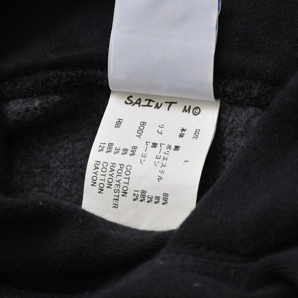極美品 SAINT MICHAEL セントマイケル パーカー フーディー Hoodie 黒 ブラック Black SM-YS1-0000-045 中古 4a003408