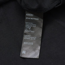 画像をギャラリービューアに読み込む, 新品同様 AMIRI アミリ 半袖Tシャツ AMJYTE1055 サイズXL パームツリー グリッター プリント コットン ブラック 中古 4a003419