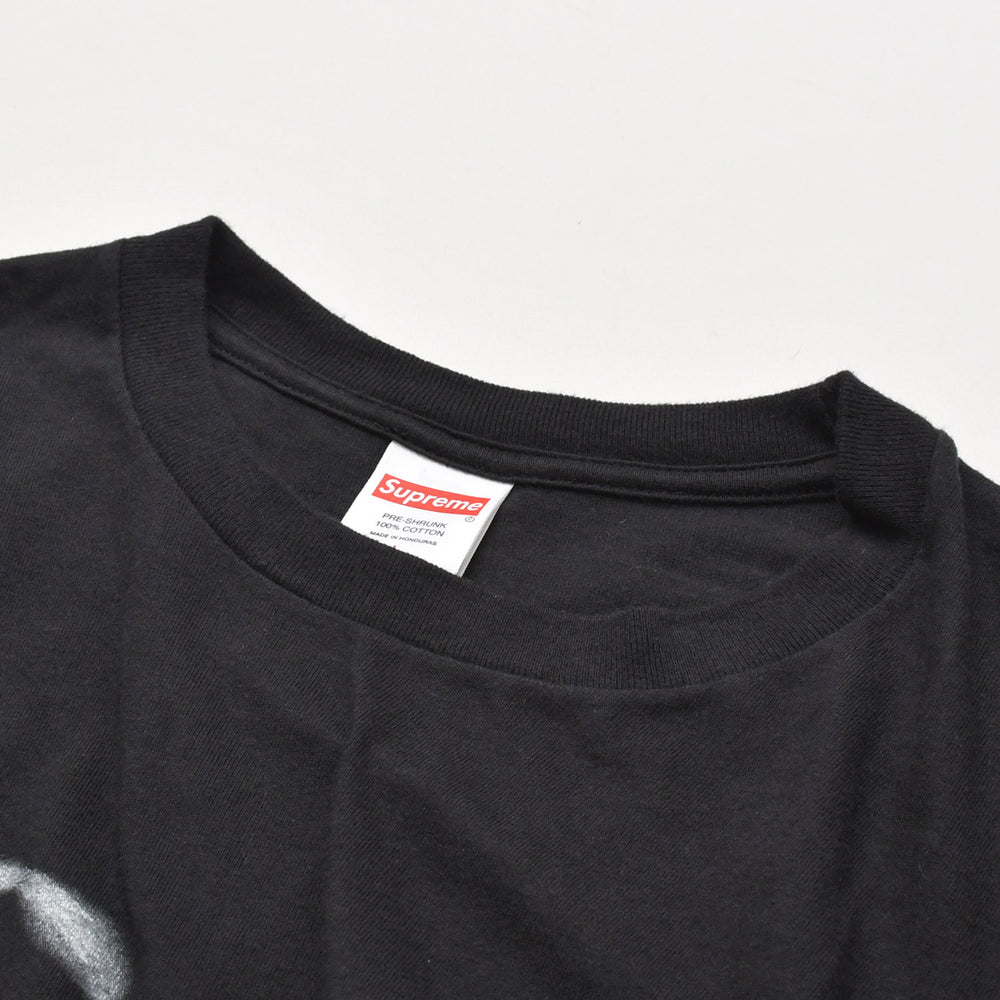 Very Good Condition Supreme 25SS Josh Smith Short Sleeve T-Shirt Size L Spray Cotton Black White Used 4a003422