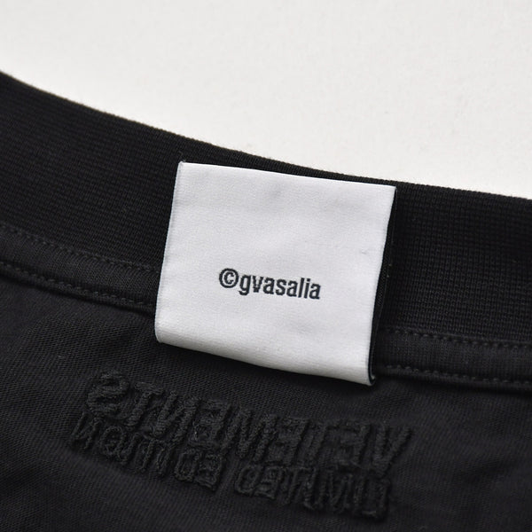 新品未使用 VETEMENTS ヴェトモン 24SS Sticker Logo ステッカーロゴ 半袖Tシャツ UE64TR430B サイズXS ブラック 中古 4a003423