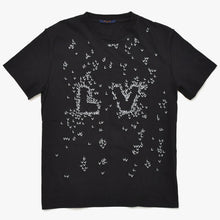 画像をギャラリービューアに読み込む, 新品同様 LOUIS VUITTON ルイヴィトン 22AW LV Spread Embroidery 半袖Tシャツ RM222M NPL HNY14W サイズL ブラック 中古 4a003424