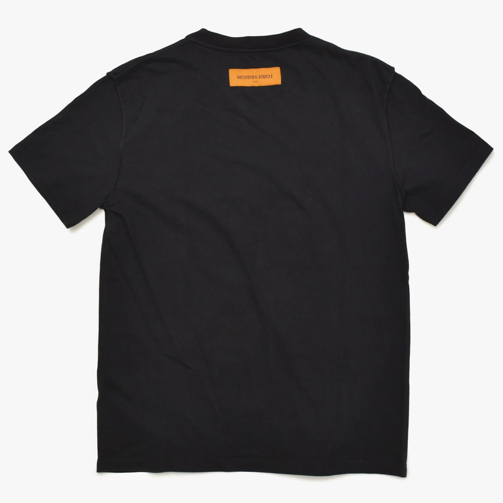 Like new LOUIS VUITTON 22AW LV Spread Embroidery Short sleeve T-shirt RM222M NPL HNY14W Size L Black Used 4a003424