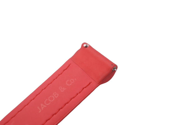 JACOB&CO ジェイコブ 腕時計 ベルト レッド ラバー ステンレス 美品 中古 34353