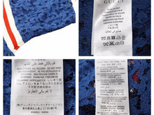 Load image into Gallery viewer, GUCCI グッチ 半袖 トップス レース 刺繍 トリコロール 蝶 ブルー 434551-X5E56 サイズL レディース 良好 N34697