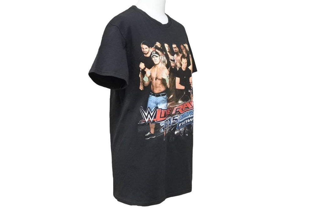プロレス ヴィンテージ tシャツ live raw 2015 古着 トップス コレクション 格闘技 ブラック コットン 良品 中古 35325
