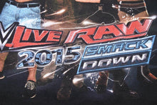 画像をギャラリービューアに読み込む, プロレス ヴィンテージ tシャツ live raw 2015 古着 トップス コレクション 格闘技 ブラック コットン 良品 中古 35325