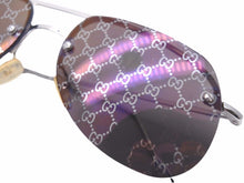 画像をギャラリービューアに読み込む, GUCCI グッチ サングラス ヴィンテージ ミラーレンズ GG柄 シルバー金具 ユニセックス 良好 N37543