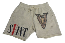 画像をギャラリービューアに読み込む, SAINT MICHAEL セントマイケル × Vlone ヴィーロン コラボ ショートパンツ スウェット コットン ベージュ グレー M 良品 中古 38100