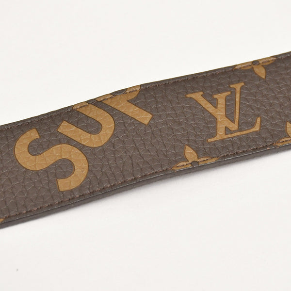 極美品 LOUIS VUITTON ルイヴィトン Supreme シュプリーム サンチュール LVイニシャルベルト 90/36 ブラウン MP016 ゴールド金具 中古 4a003877