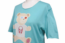 Load image into Gallery viewer, lucien pellat-fine ルシアン ペラフィネ パープル 半袖 t-shirts M くま 3d メガネ 美品 38226 正規品