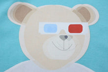 Load image into Gallery viewer, lucien pellat-fine ルシアン ペラフィネ パープル 半袖 t-shirts M くま 3d メガネ 美品 38226 正規品