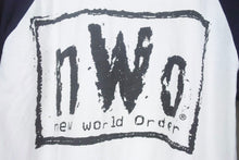 画像をギャラリービューアに読み込む, nWo エヌダブオー ニューワールドオーダー ラグランＴシャツ 7分丈 ロゴプリント ホワイト ブラック サイズM 中古 38330