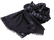 Load image into Gallery viewer, ルイヴィトン ストール エトール モノグラム エクリプス ブラーリー フラグメント M73743 ブラック 藤原ヒロシ 美品 38381