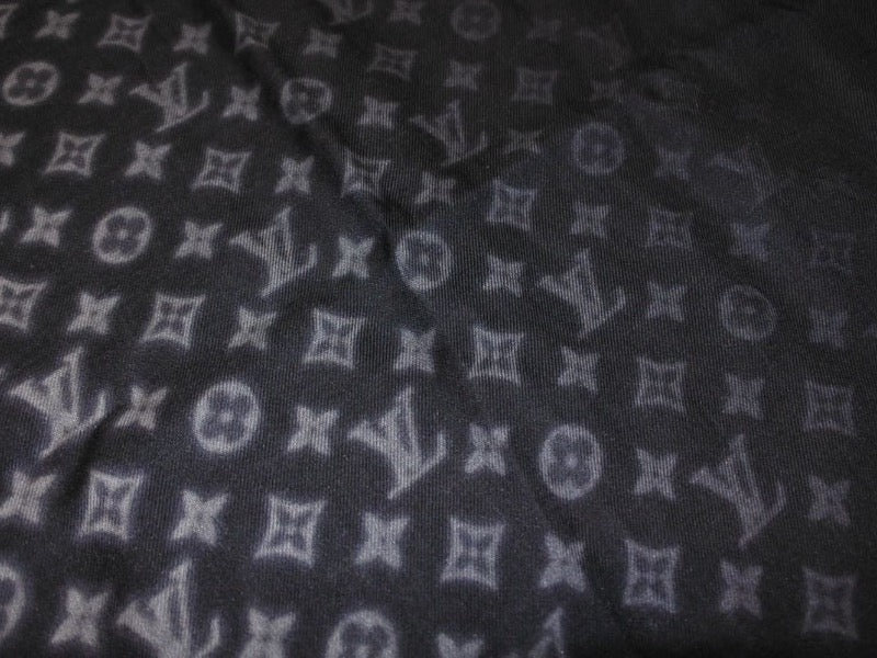 Louis Vuitton Stole Etole Monogram Eclipse Blurry Fragment M73743 Black Hiroshi Fujiwara Good Condition 38381