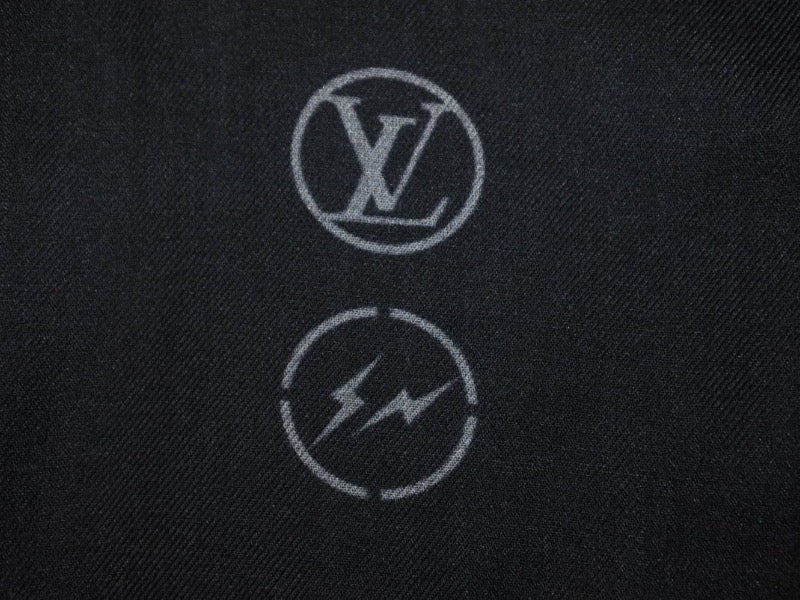 Louis Vuitton Stole Etole Monogram Eclipse Blurry Fragment M73743 Black Hiroshi Fujiwara Good Condition 38381