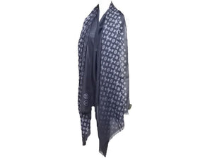 Louis Vuitton Stole Etole Monogram Eclipse Blurry Fragment M73743 Black Hiroshi Fujiwara Good Condition 38381