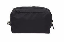 Load image into Gallery viewer, PRADA プラダ ナイロン ポーチ ミニ ナイロン 1NE393 三角ロゴ ブラック シルバー レディース 美品 38528