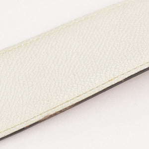 HERMES エルメス コンスタントベルト Hバックル リバーシブル仕様 ヴォーエプソン ◻︎80T刻印 ホワイト ブラウン 良品 中古 4a003878