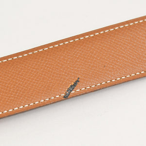HERMES エルメス エレファントモチーフ ベルト 5C刻印 2頭の像 ゴールドバックル レザー メッキ ブラック ブラウン 良品 中古 4a003879