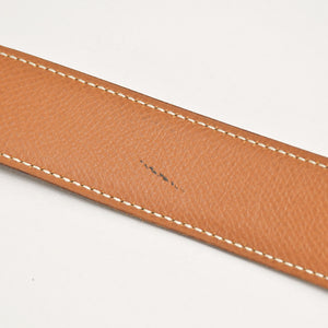 HERMES エルメス エレファントモチーフ ベルト 5C刻印 2頭の像 ゴールドバックル レザー メッキ ブラック ブラウン 良品 中古 4a003879