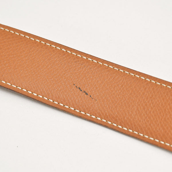 HERMES エルメス エレファントモチーフ ベルト 5C刻印 2頭の像 ゴールドバックル レザー メッキ ブラック ブラウン 良品 中古 4a003879