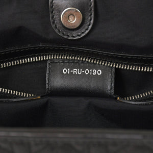 Christian Dior Panarea Canage Tote Bag 01-RU-0190 Quilted PVC Leather Black Gold Hardware Good Used 4a003887