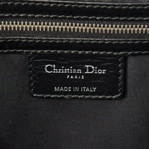 Christian Dior Panarea Canage Tote Bag 01-RU-0190 Quilted PVC Leather Black Gold Hardware Good Used 4a003887