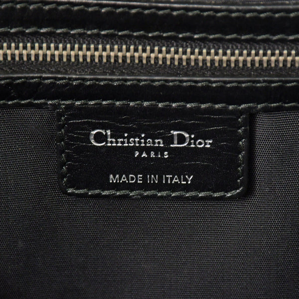 Christian Dior Panarea Canage Tote Bag 01-RU-0190 Quilted PVC Leather Black Gold Hardware Good Used 4a003887