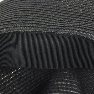 Very Good Condition HERMES Hat Size 57 Straw Hat Black Gray Used 4a003891