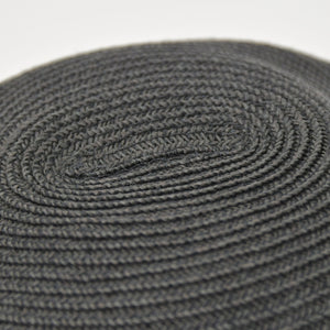 Very Good Condition HERMES Hat Size 57 Straw Hat Black Gray Used 4a003891