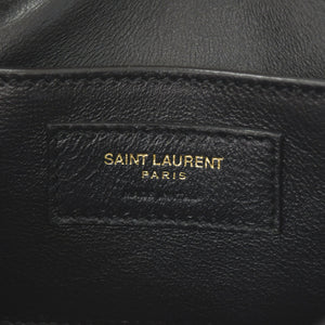 Very Good Condition SAINT LAURENT Viki Small Chain Shoulder Bag GNR538439 Grain Calf Leather YSL Cassandra Logo Gold Hardware Used 4a0038971