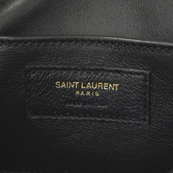 Very Good Condition SAINT LAURENT Viki Small Chain Shoulder Bag GNR538439 Grain Calf Leather YSL Cassandra Logo Gold Hardware Used 4a0038971