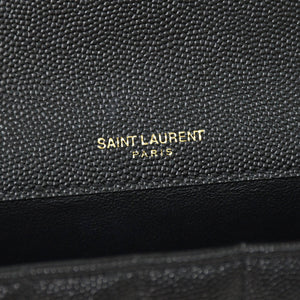 Very Good Condition SAINT LAURENT Viki Small Chain Shoulder Bag GNR538439 Grain Calf Leather YSL Cassandra Logo Gold Hardware Used 4a0038971