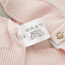 画像をギャラリービューアに読み込む, CHANEL シャネル カシミヤニットカーディガン P34557 カシミヤ ラインストーン ライトピンク ライトブルー ミントグリーン パステル調 ココマーク 34サイズ ゴールド金具 美品 中古 4a003902