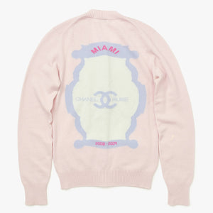 CHANEL シャネル カシミヤニットカーディガン P34557 カシミヤ ラインストーン ライトピンク ライトブルー ミントグリーン パステル調 34サイズ 美品 中古 4a003902