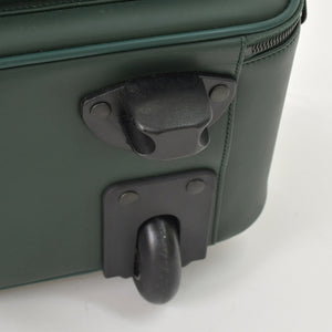 極美品 BOTTEGAVENETA ボッテガヴェネタ キャリーケース スーツケース V4658 イントレチャート ダークグリーン ブラック金具 中古 4a003904