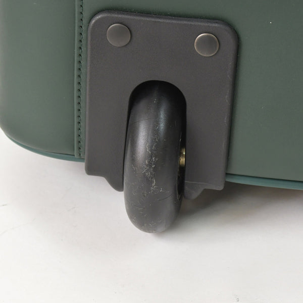 極美品 BOTTEGAVENETA ボッテガヴェネタ キャリーケース スーツケース V4658 イントレチャート ダークグリーン ブラック金具 中古 4a003904