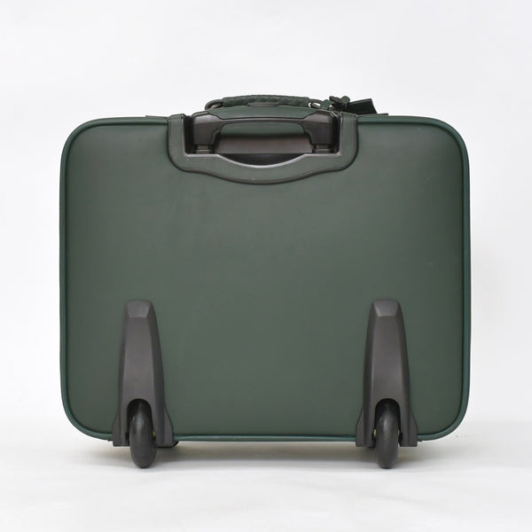 極美品 BOTTEGAVENETA ボッテガヴェネタ キャリーケース スーツケース V4658 イントレチャート ダークグリーン ブラック金具 中古 4a003904