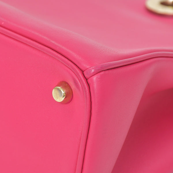 Christian Dior Diorissimo 2WAY Handbag Pink Leather Gold Hardware Good Condition Used 4a003907